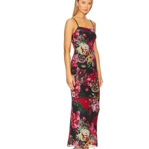 Superdown Molly Maxi Dress in Black Floral XS